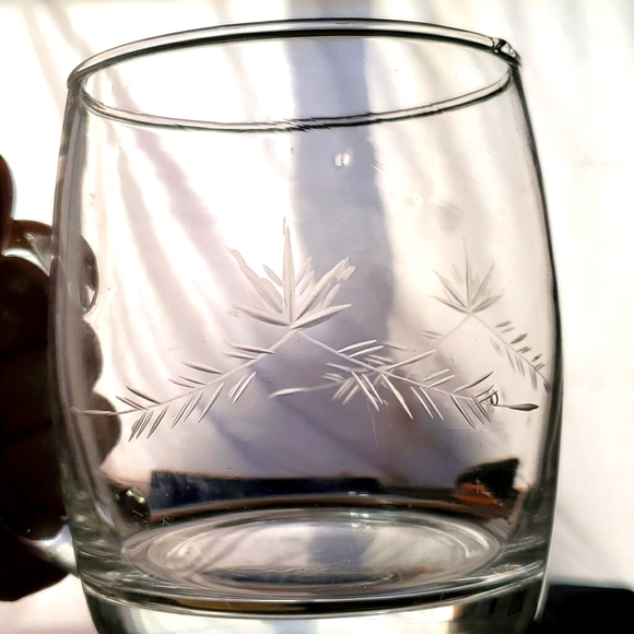 Dining Pair Of Hand Blown Engraved Glass Mugs Poshmark